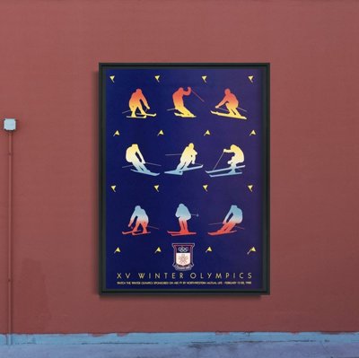 Plakat retro do salonu Zimowe Igrzyska Olimpijskie Calgary