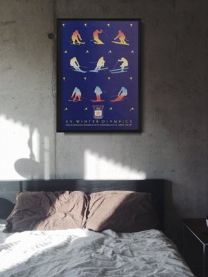 Plakat retro do salonu Zimowe Igrzyska Olimpijskie Calgary