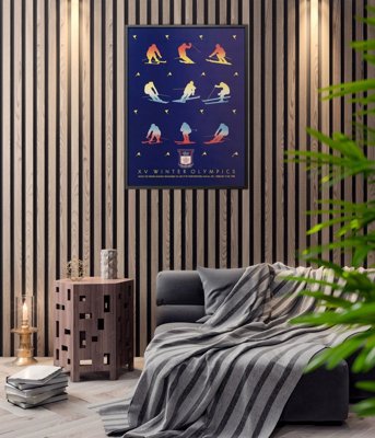 Plakat retro do salonu Zimowe Igrzyska Olimpijskie Calgary