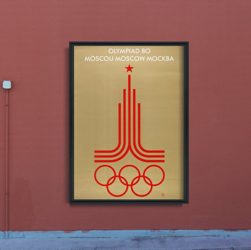 Plakatyw stylu retro Plakat na moskiewskie igrzyska olimpijskie