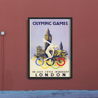 Plakat retro Igrzyska Olimpijskie w Londynie