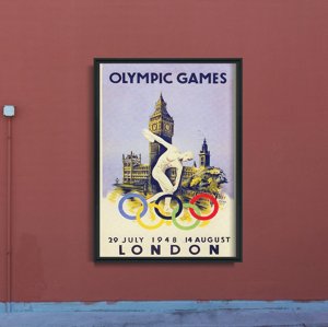 Plakat retro Igrzyska Olimpijskie w Londynie
