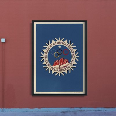Plakat vintage Zimowe Igrzyska Olimpijskie Włochy