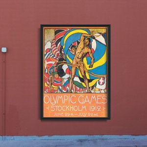 Plakat w stylu vintage Igrzyska Olimpijskie w Sztokholmie