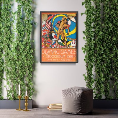 Plakat w stylu vintage Igrzyska Olimpijskie w Sztokholmie