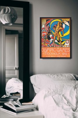 Plakat w stylu vintage Igrzyska Olimpijskie w Sztokholmie