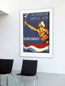 Plakat w stylu retro Igrzyska Olimpijskie w Amsterdamie