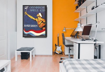 Plakat w stylu retro Igrzyska Olimpijskie w Amsterdamie