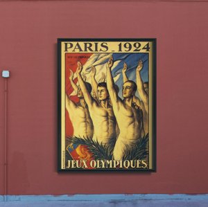 Plakat retro do salonu Igrzyska Olimpijskie w Paryżu