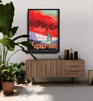 Plakat w stylu retro Space Futur Nasa Kepler