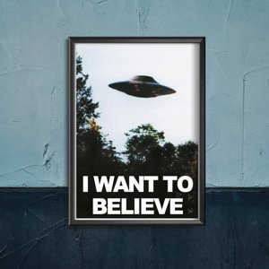 Plakat vintage do salonu Science fiction UFO