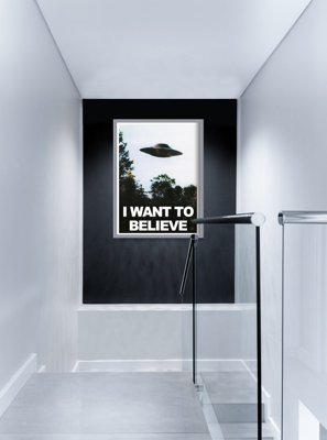 Plakat vintage do salonu Science fiction UFO