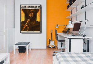 Plakat w stylu retro Festiwal Jazz Jamboree w Warszawie