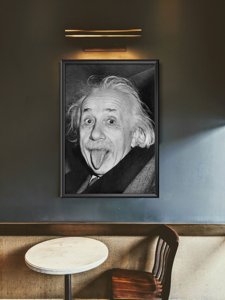 Retro plakat Albert Einstein Tongue Out