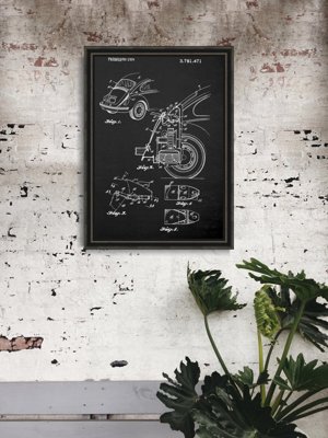 Plakat retro Patent VW Beetle
