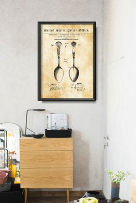 Plakat w stylu vintage Osiris Flatware Spoon Patent USA