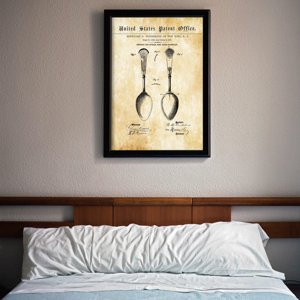 Plakat w stylu vintage Osiris Flatware Spoon Patent USA