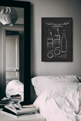 Plakat w stylu retro Projekt butelki coca-cola Patent USA