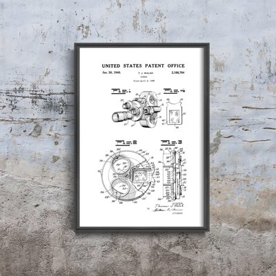 Plakat na ścianę Patent na filtr aparatu Bell & Howell