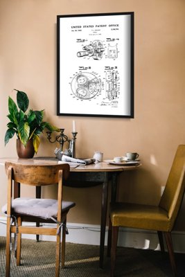 Plakat na ścianę Patent na filtr aparatu Bell & Howell