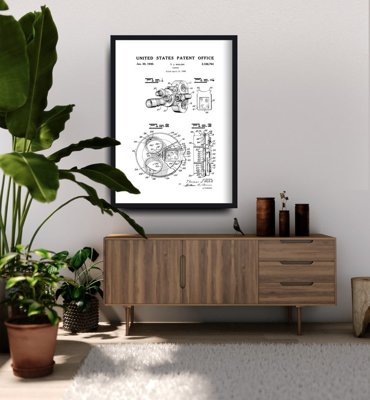 Plakat na ścianę Patent na filtr aparatu Bell & Howell