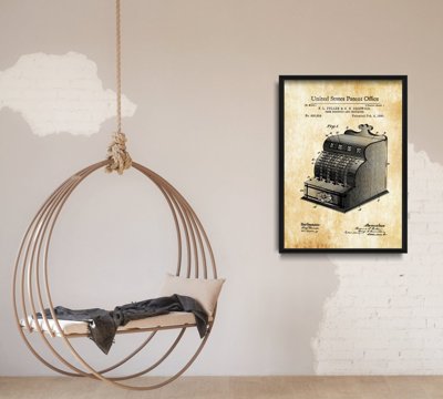 Plakat do pokoju Kasa fiskalna Fuller & Griswold Patent USA