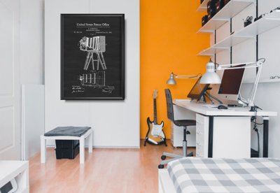 Plakat retro Aparat fotograficzny Samueles Patent