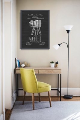 Plakat retro Aparat fotograficzny Samueles Patent
