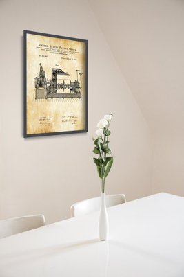 Retro plakat Patent Edison Electric Generator