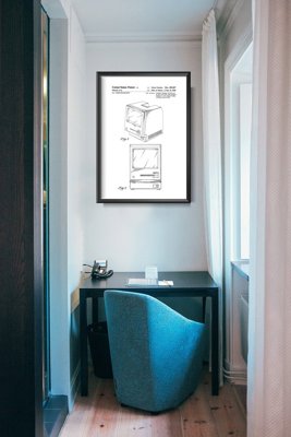 Plakat w stylu vintage Oryginalny patent na komputer Apple Macintosh