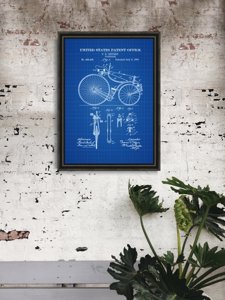 Plakat na ścianę Rower patentowy Velocipede Jeffery United States