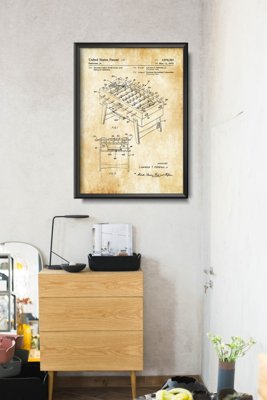 Retro plakat Stół do piłkarzyków Patent Patterson USA