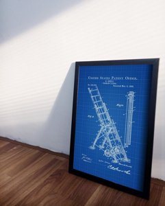 Plakat na ścianę Firemans Snell Ladder Patent USA