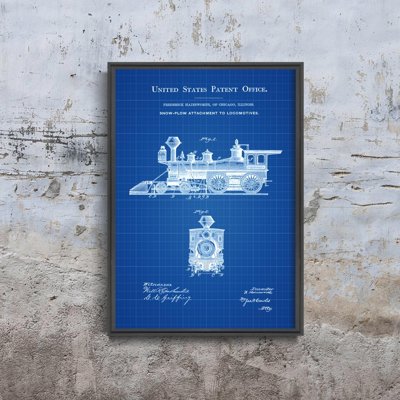 Retro plakat Pług odśnieżny Patent Hainsworth