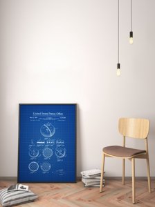 Plakat vintage do salonu Patent Ruskin Ball na kręgle
