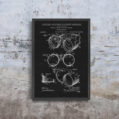Plakat na ścianę Gogle spawalnicze Ihrcke Patent USA