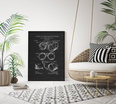 Plakat na ścianę Gogle spawalnicze Ihrcke Patent USA