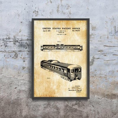 Plakat vintage Lokomotywa USA