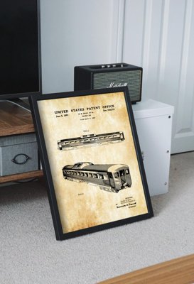 Plakat vintage Lokomotywa USA
