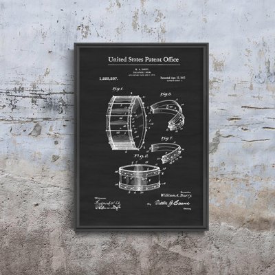 Retro plakat Barry Składany bęben Barry Patent