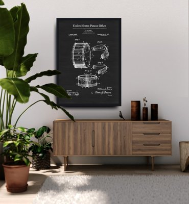Retro plakat Barry Składany bęben Barry Patent