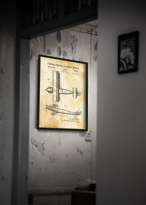 Plakat na ścianę Rysowany pilot samolotu