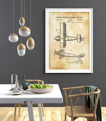 Plakat na ścianę Rysowany pilot samolotu