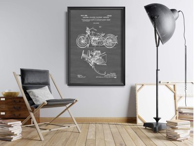 Plakat retro Motocykl Harley Davidson