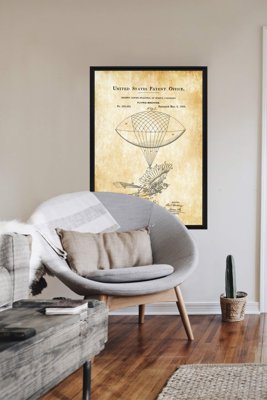 Plakat vintage Balonowy ptak latający