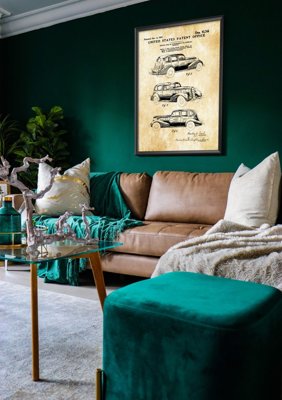 Plakat w stylu retro Patent LaSalle Automobile