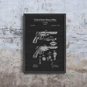 Plakat do pokoju Gun Patent Firearm Starr