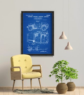 Plakatyw stylu retro Willys Military Jeep Patent Patent Automobile Us Army