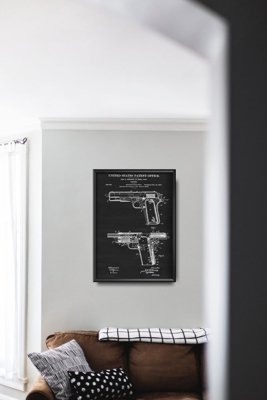 Plakat na ścianę Colt Firearm Browning Patent USA