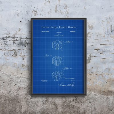 Plakat vintage Kostka patentowa USA Mitchell